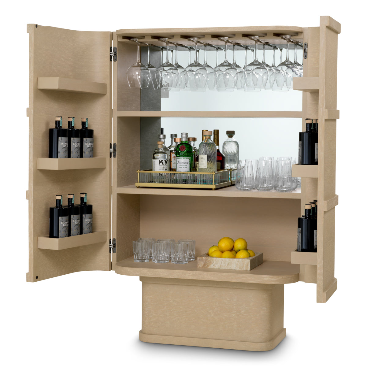 Oak Mirrored Bar Cabinet Cabana | Eichholtz Miami