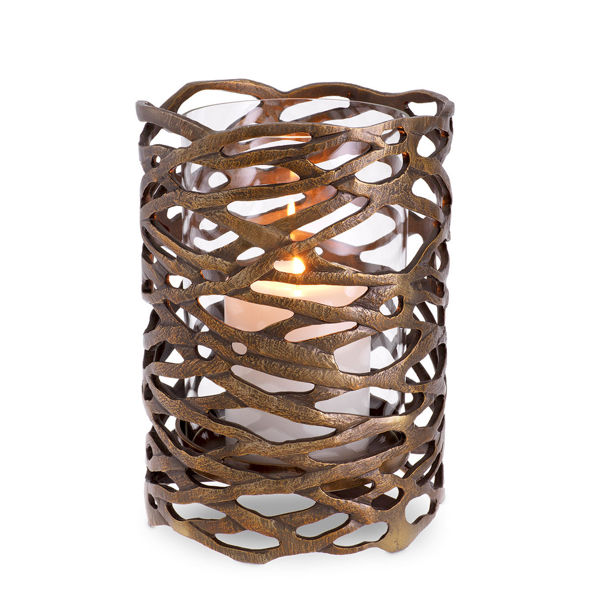 Vintage Brass Hurricane Lanai | Eichholtz Miami