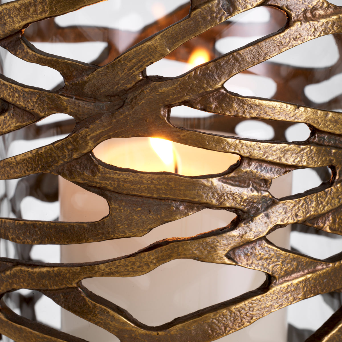 Vintage Brass Hurricane Lanai | Eichholtz Miami