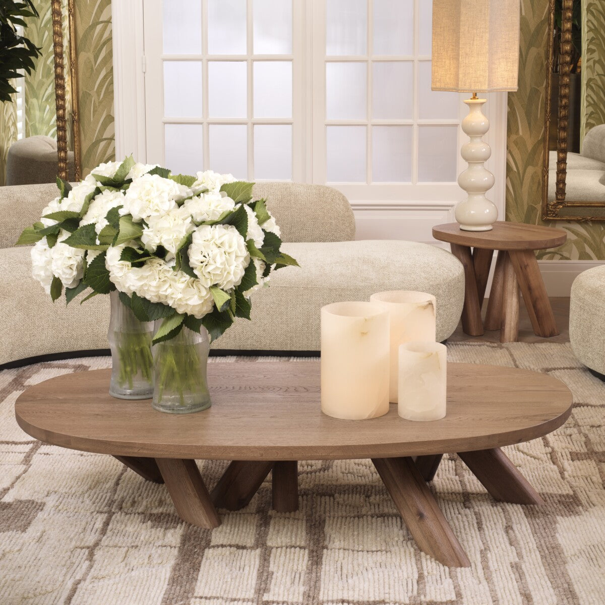 Oval Oak Side Table Bayshore | Eichholtz Miami