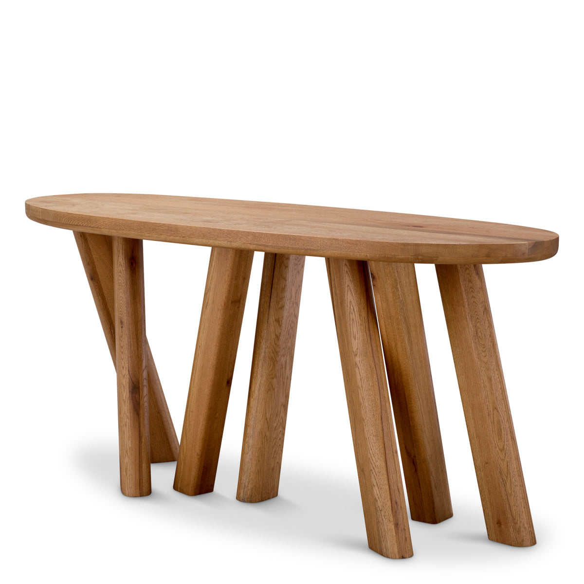 Oval Oak Console Table Bayshore | Eichholtz Miami