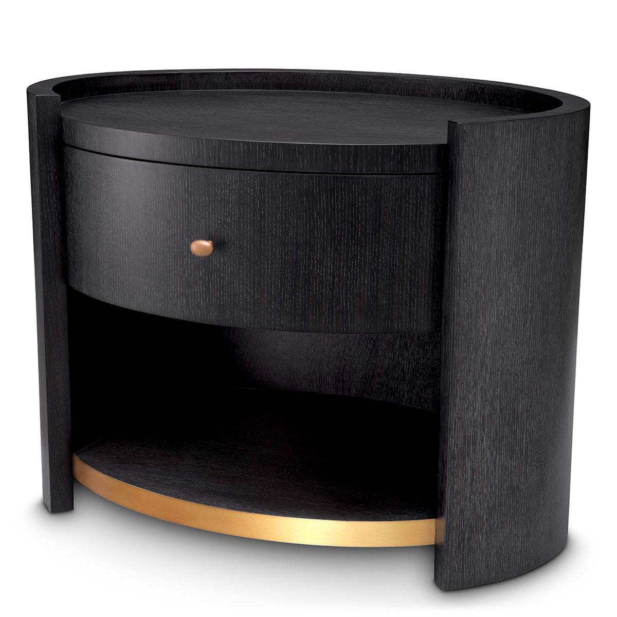 Oval Oak Nightstand Rosemberg | Eichholtz Miami