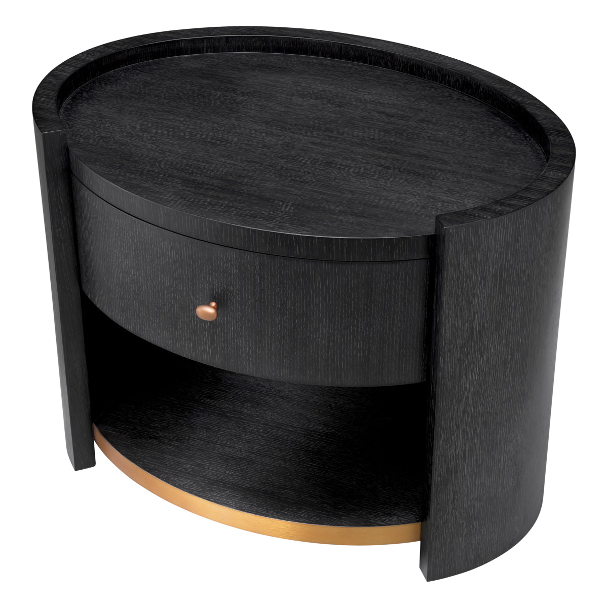 Oval Oak Nightstand Rosemberg | Eichholtz Miami