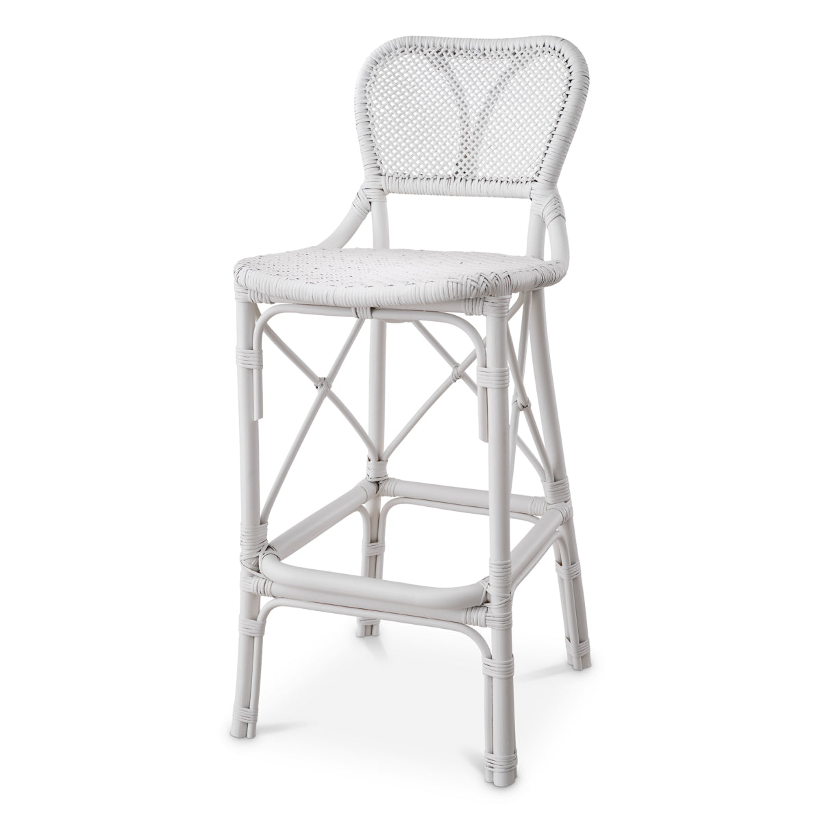 Woven Rattan Bar Stool Colony | Eichholtz Miami