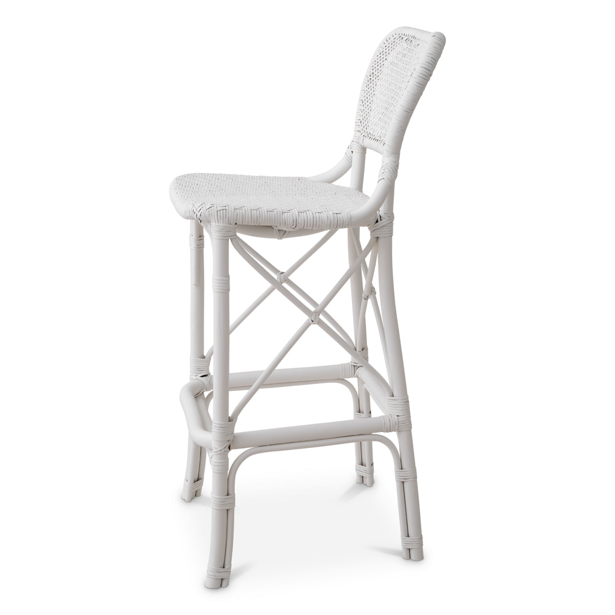 Woven Rattan Bar Stool Colony | Eichholtz Miami