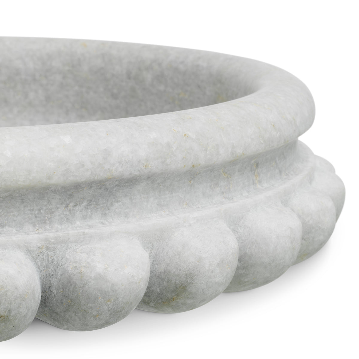 White Marble Chain Bowl Yerba | Eichholtz Miami