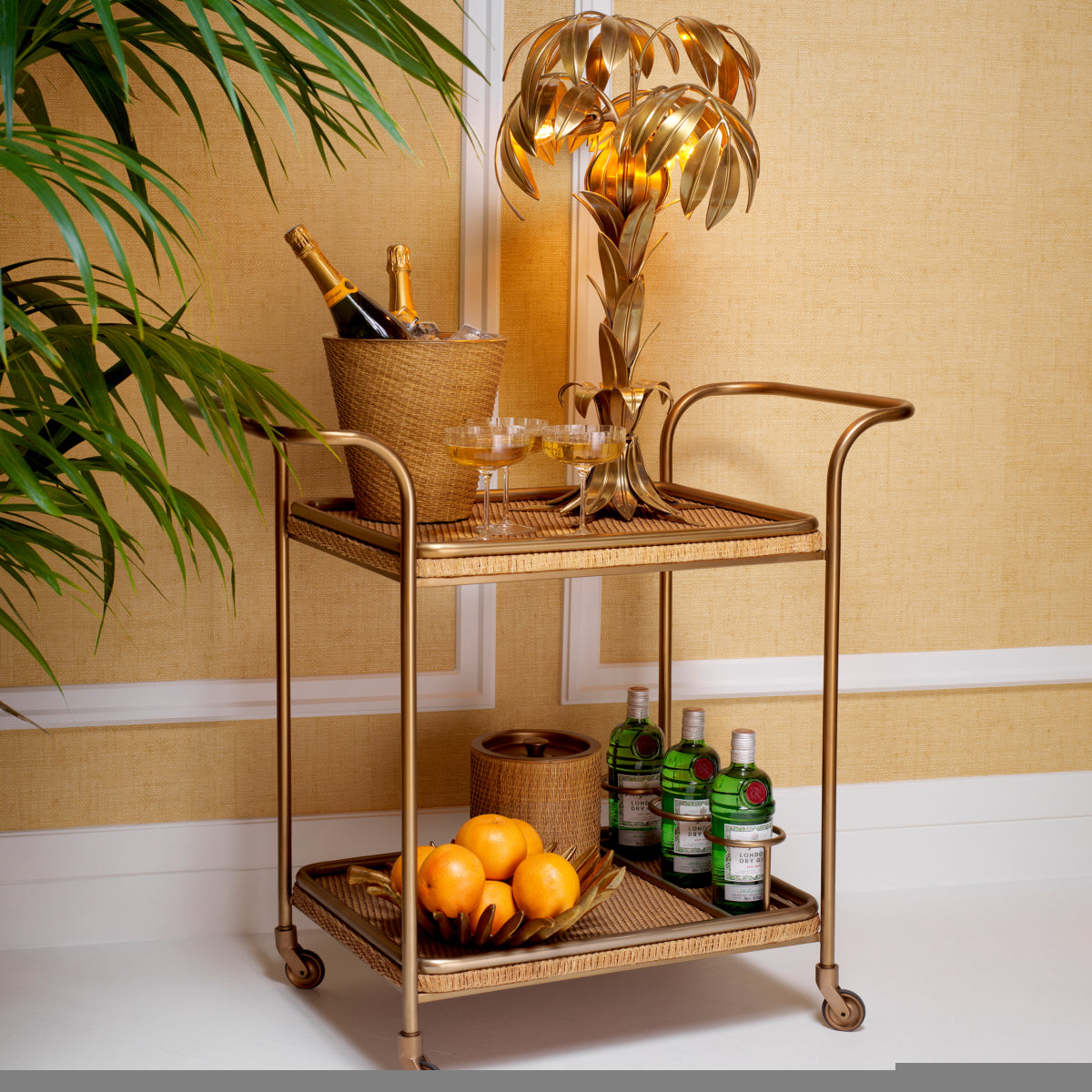 Natural Rattan Trolley Pescara | Eichholtz Miami