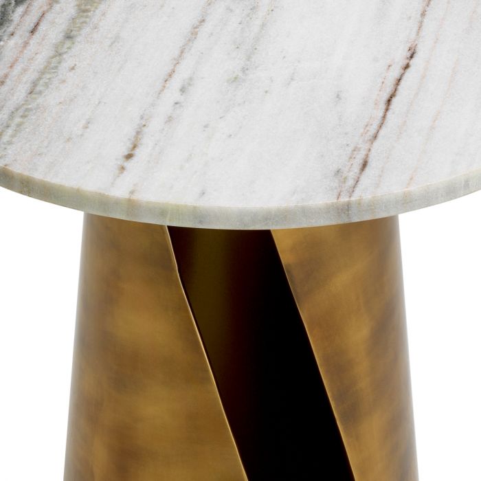 White Marble Side Table Nuova | Eichholtz Miami