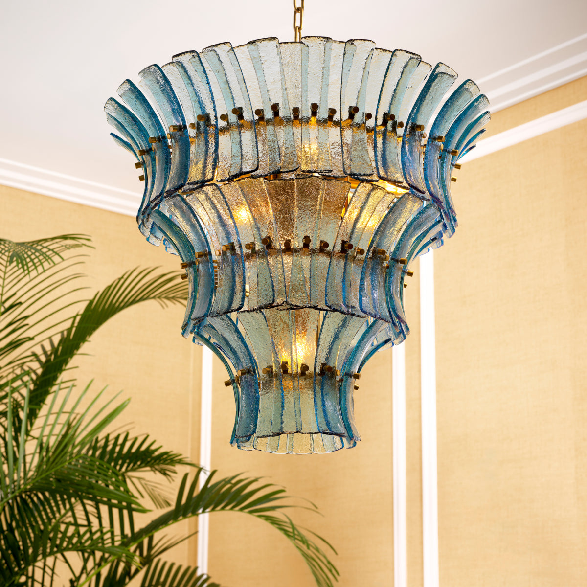 Glass Tiered Chandelier Toscano | Eichholtz Miami