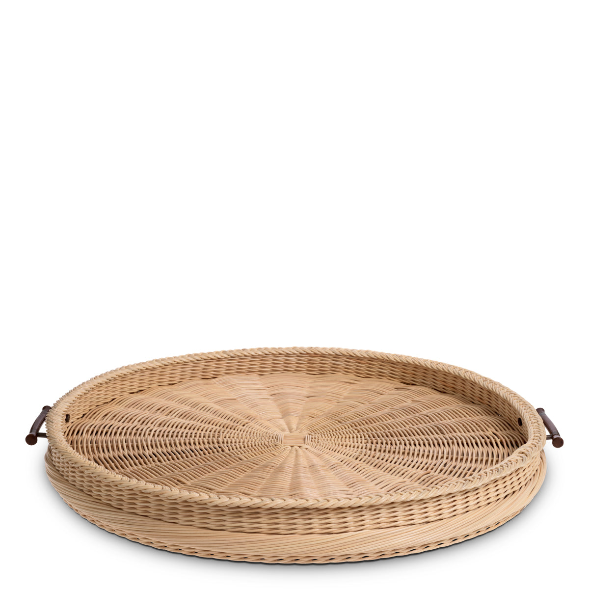Natural Rattan Round Tray Vimini | Eichholtz Miami