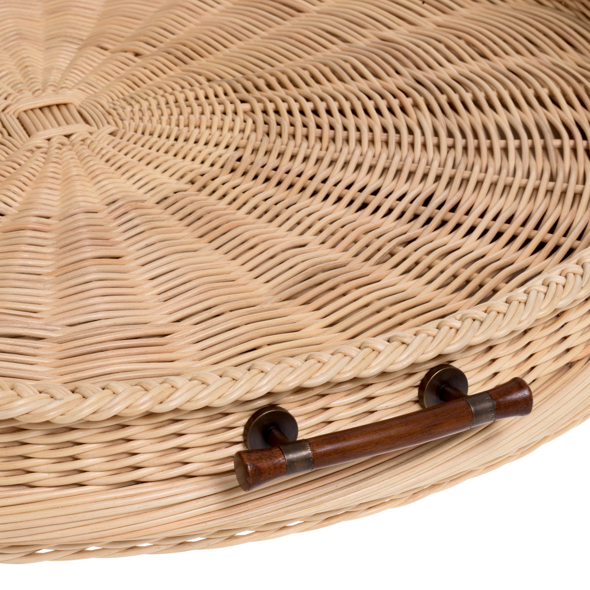 Natural Rattan Round Tray Vimini | Eichholtz Miami