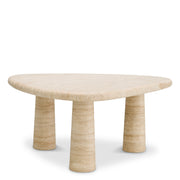 Travertine Triangular Side Table Larino | Eichholtz Miami