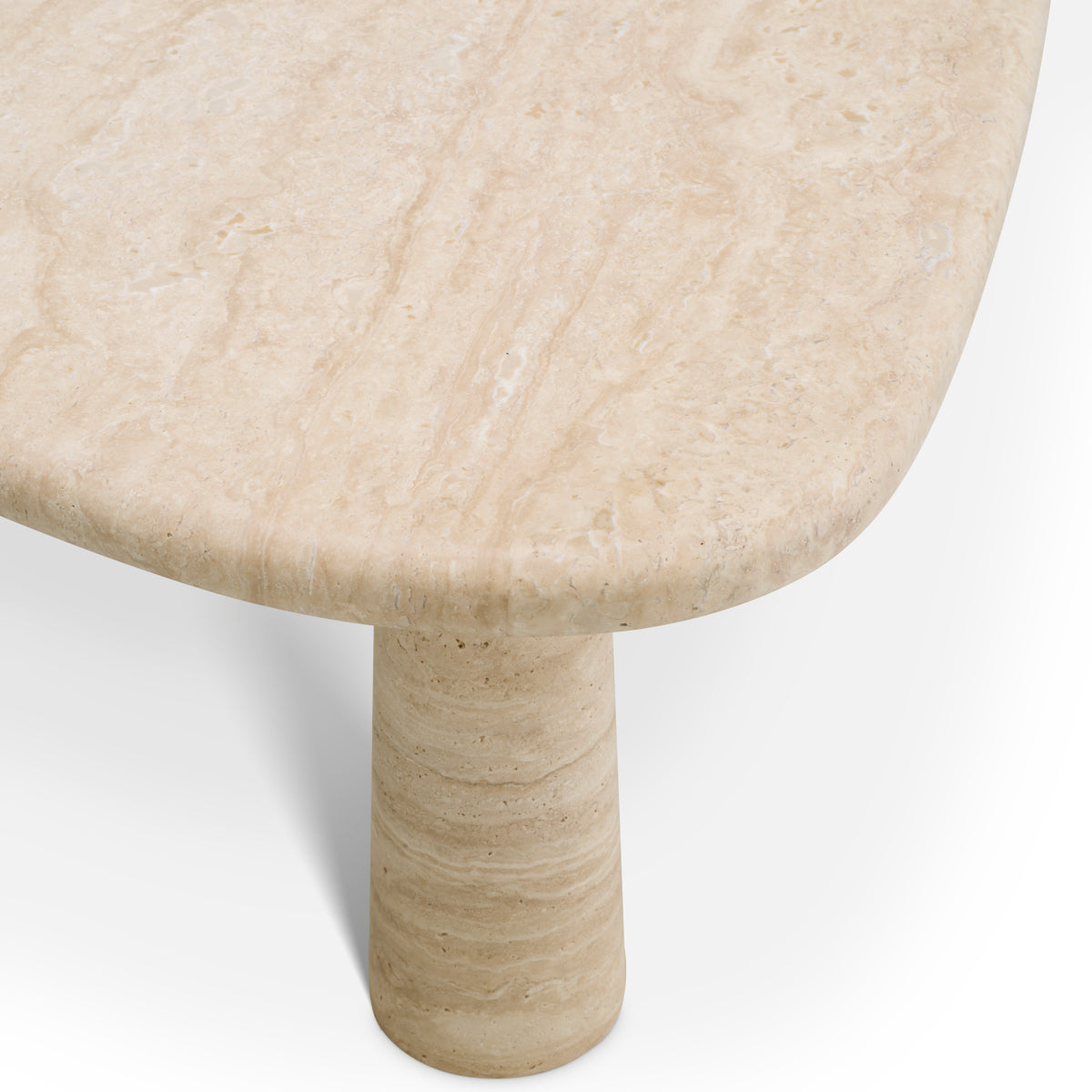 Travertine Triangular Side Table Larino | Eichholtz Miami