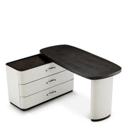Gray Leather Rotating Desk Numana | Eichholtz Miami