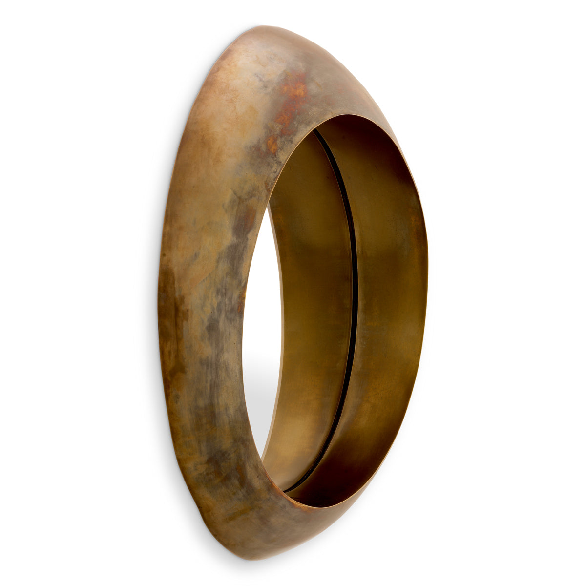 Vintage Brass Round Mirror Velino | Eichholtz Miami