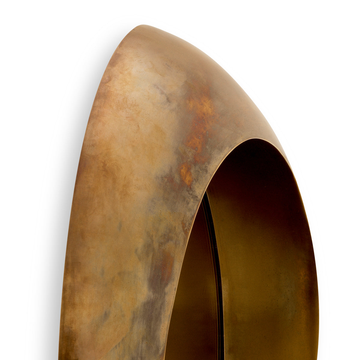 Vintage Brass Round Mirror Velino | Eichholtz Miami