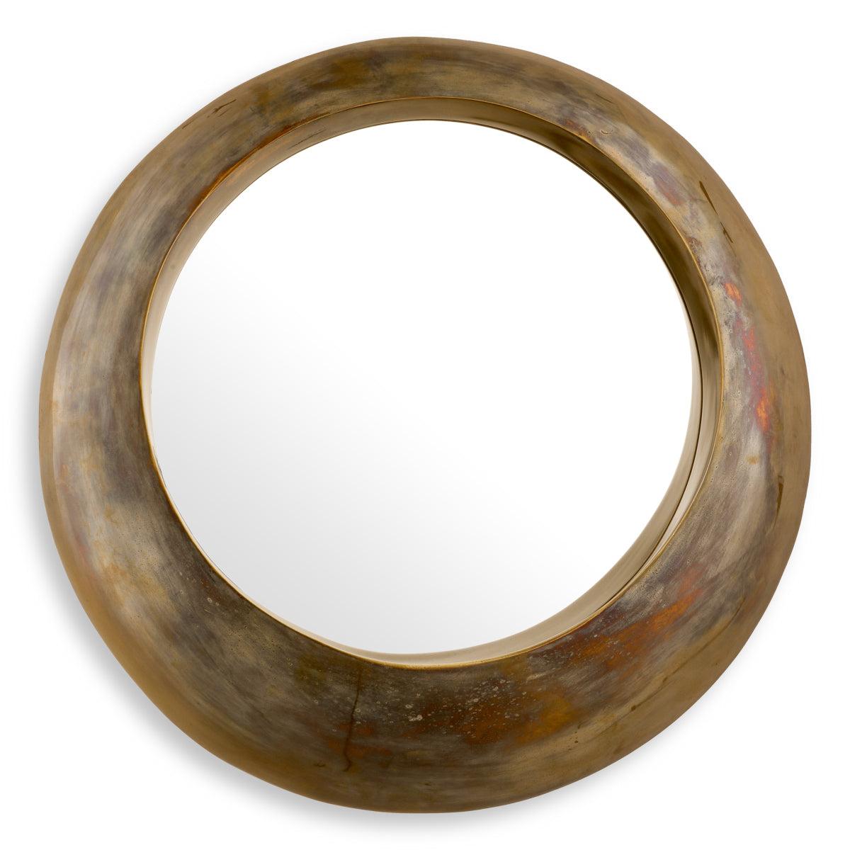 Vintage Brass Round Mirror Velino | Eichholtz Miami