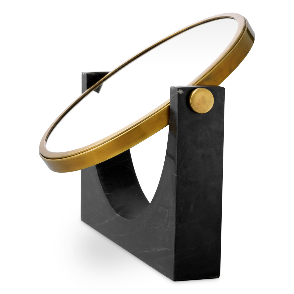 Black Marble Table Mirror Vivaldi | Eichholtz Miami