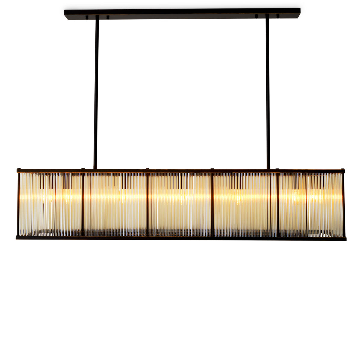 Glass Rectangular Chandelier Bernardi | Eichholtz Miami