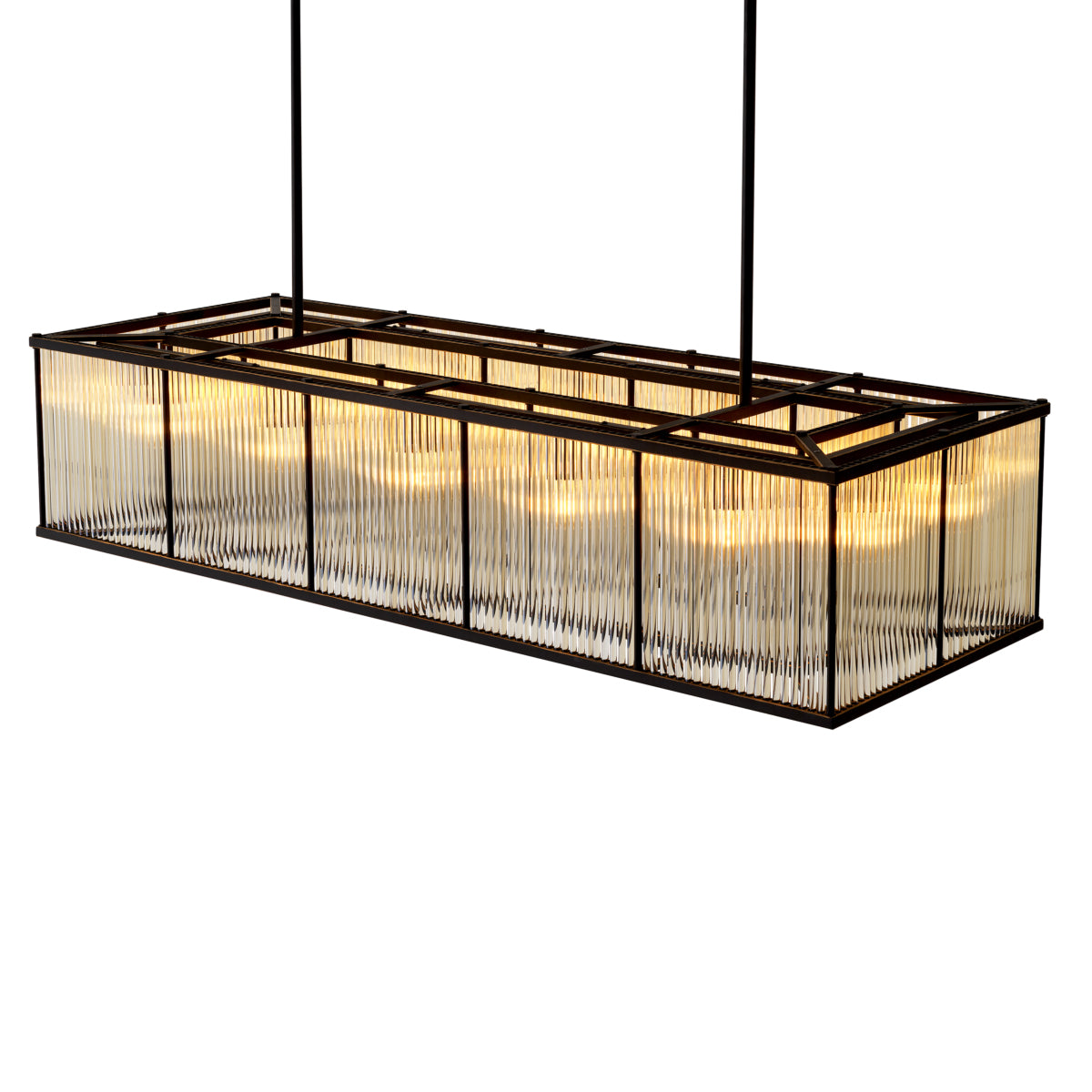 Glass Rectangular Chandelier Bernardi | Eichholtz Miami