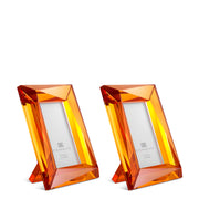 Orange Crystal Picture Frame (2) Obliquity | Eichholtz Miami