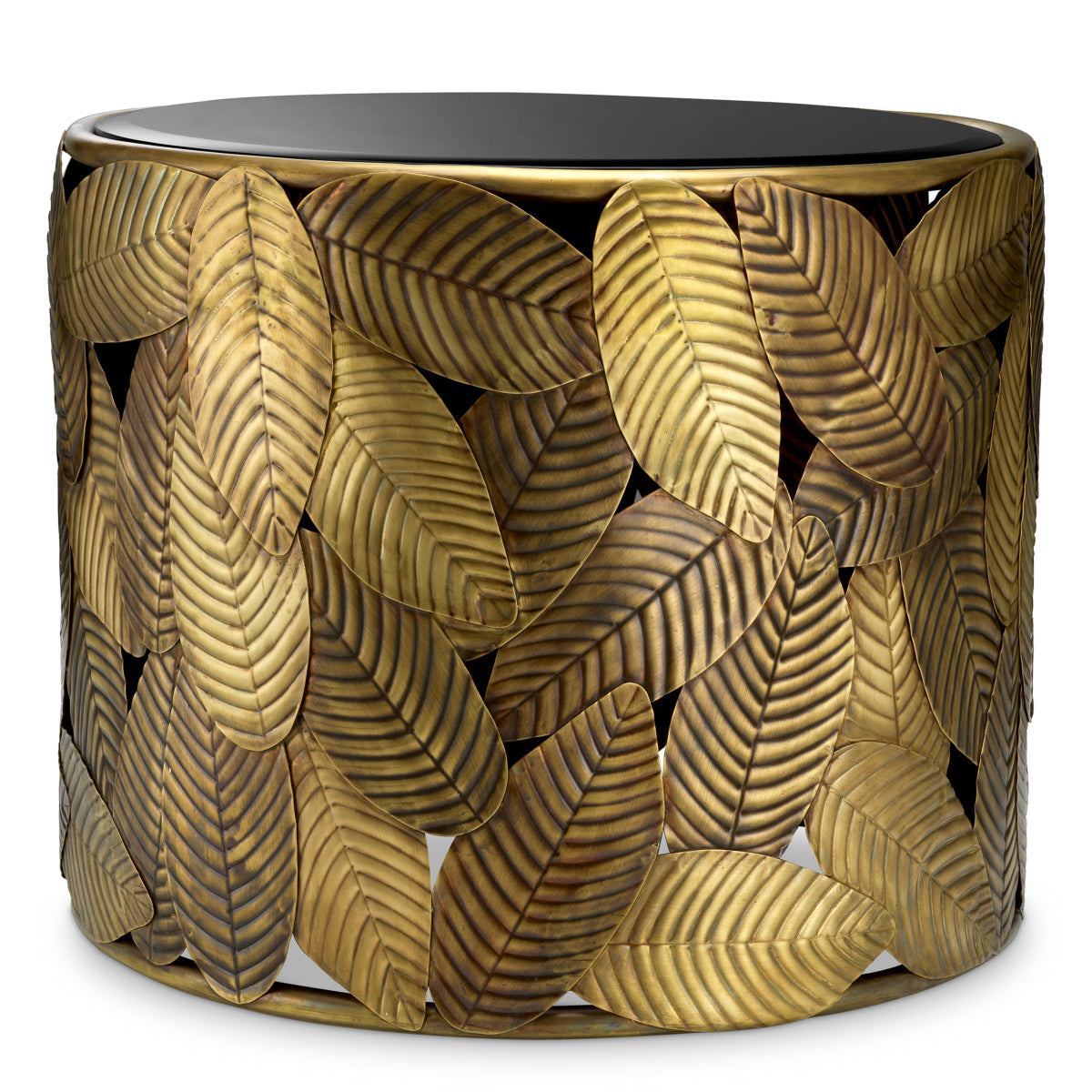 Black Glass Side Table Botanico | Eichholtz Miami