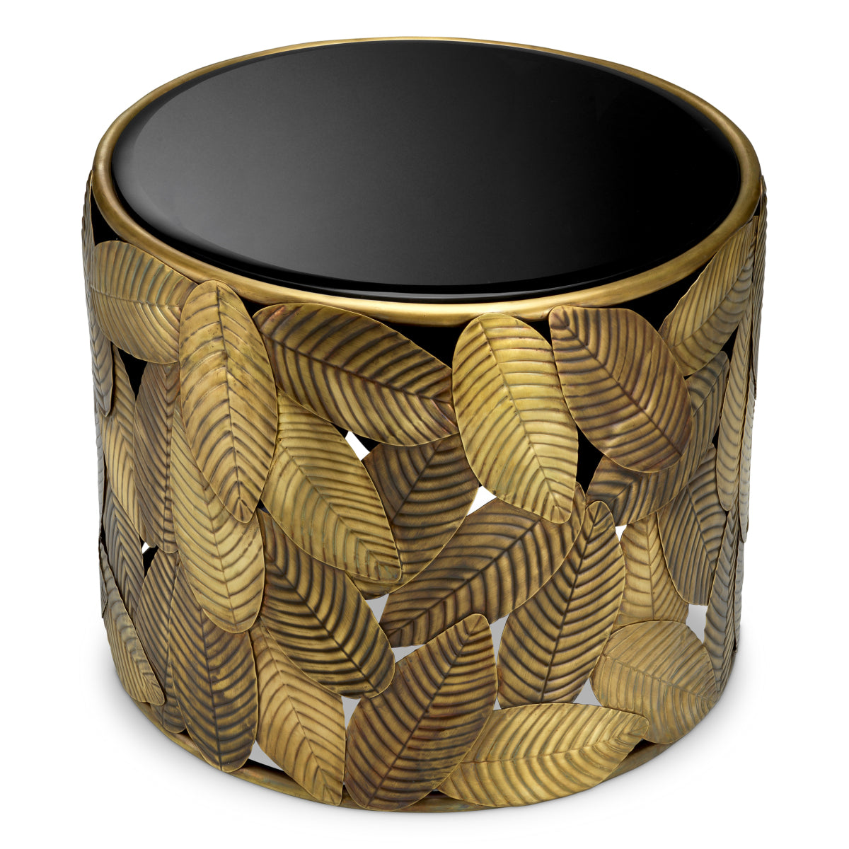 Black Glass Side Table Botanico | Eichholtz Miami