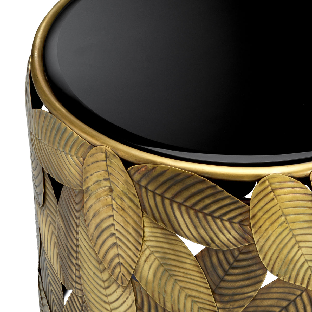 Black Glass Side Table Botanico | Eichholtz Miami