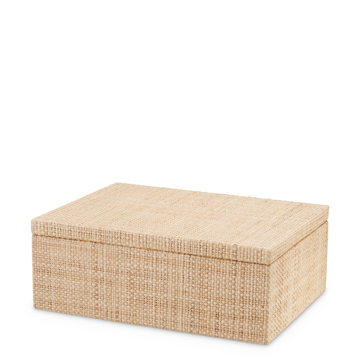 Handwoven Natural Raffia Box Cadiz | Eichholtz Miami