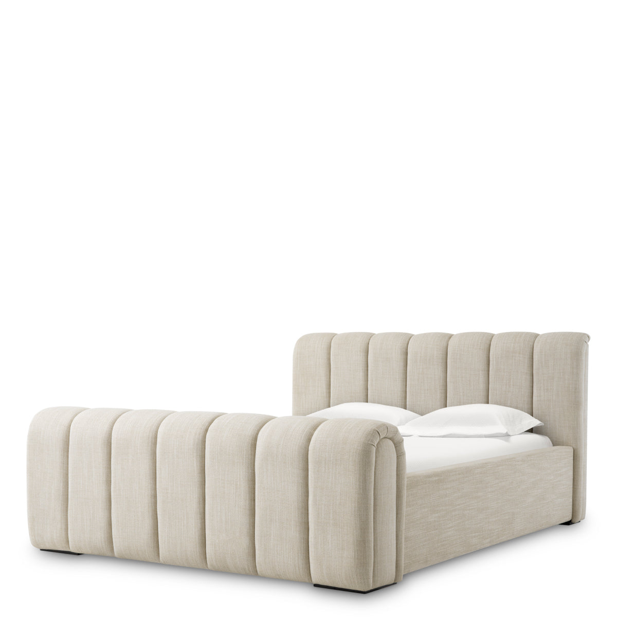 Beige Upholstered Bed Frame Kayden | Eichholtz Miami