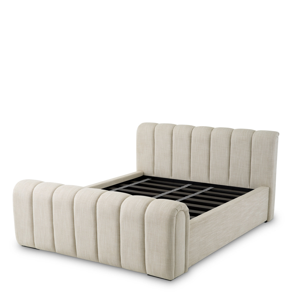 Beige Upholstered Bed Frame Kayden | Eichholtz Miami