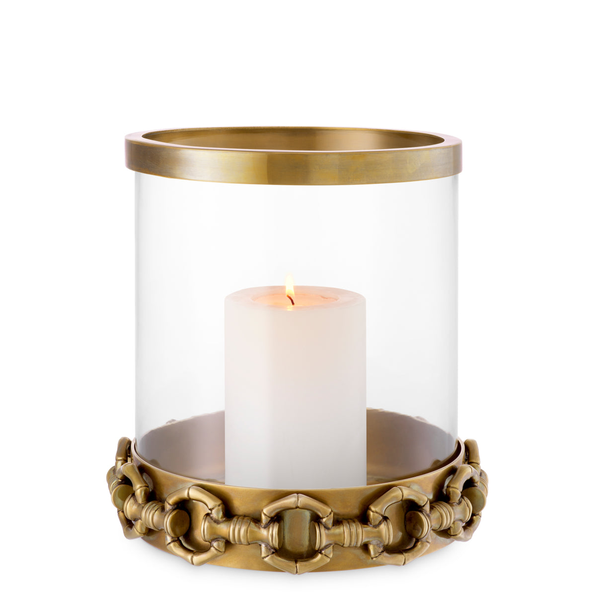 Vintage Brass Hurricane Clementine | Eichholtz Miami