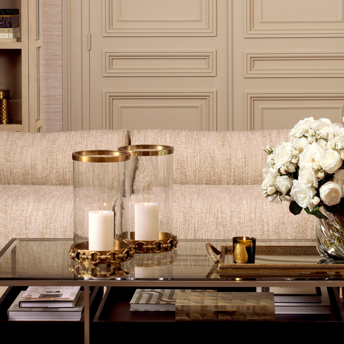 Vintage Brass Hurricane Clementine | Eichholtz Miami