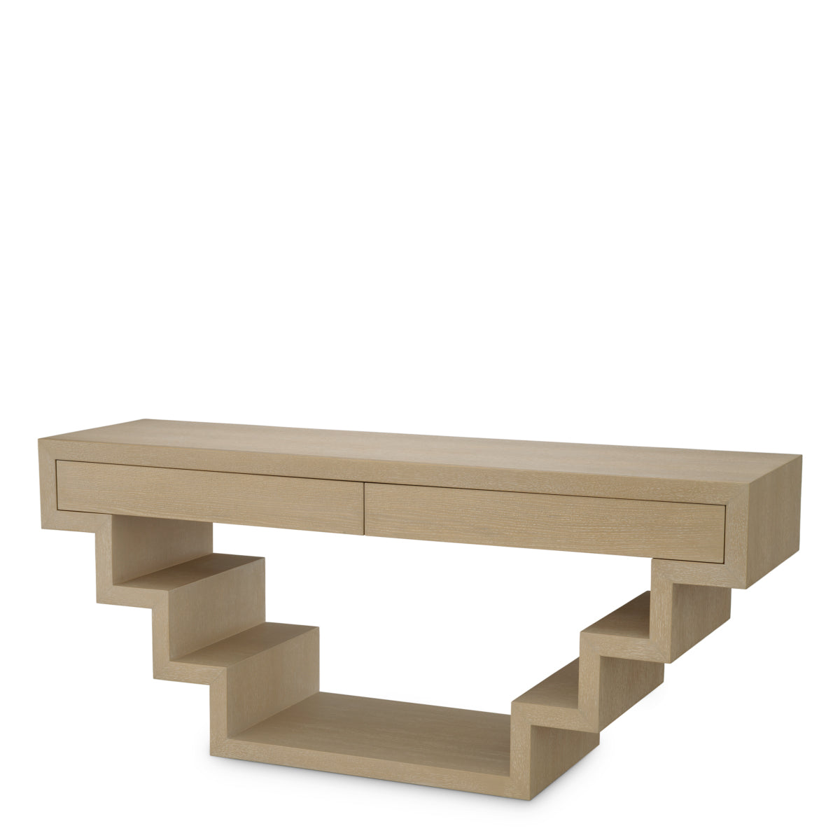 Oak Geometrical Console Table Rialto | Eichholtz Miami
