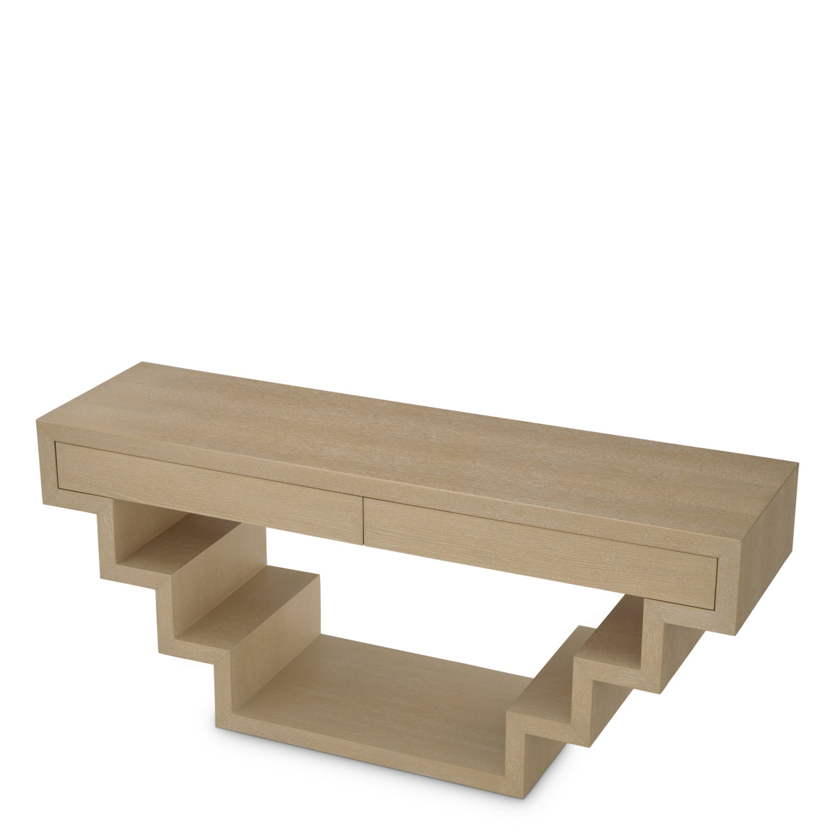 Oak Geometrical Console Table Rialto | Eichholtz Miami