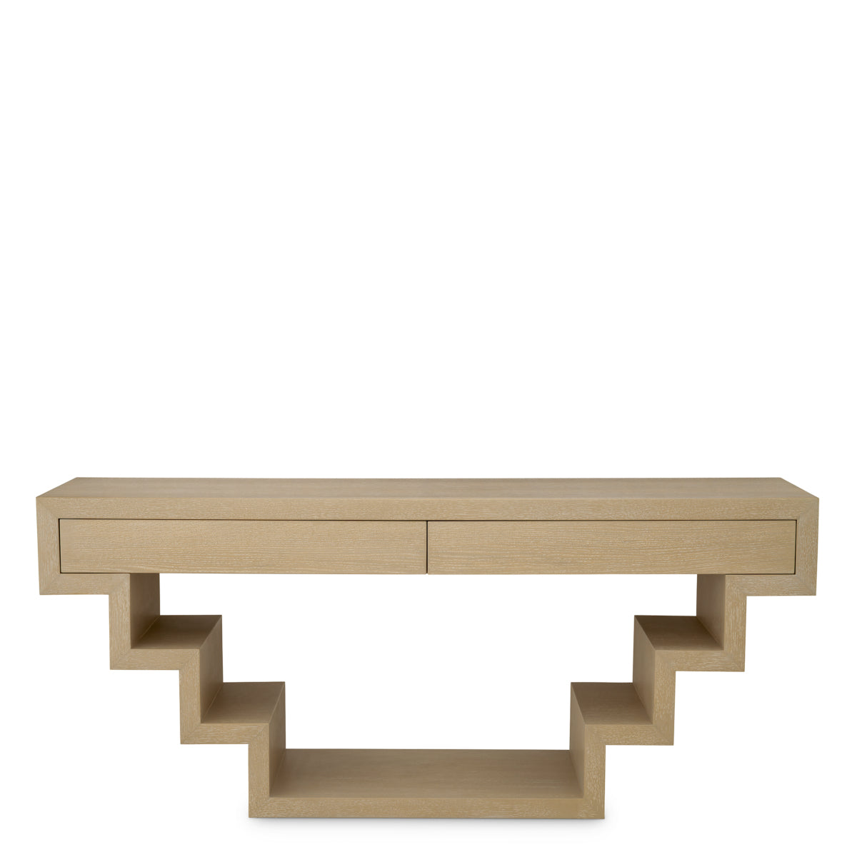 Oak Geometrical Console Table Rialto | Eichholtz Miami