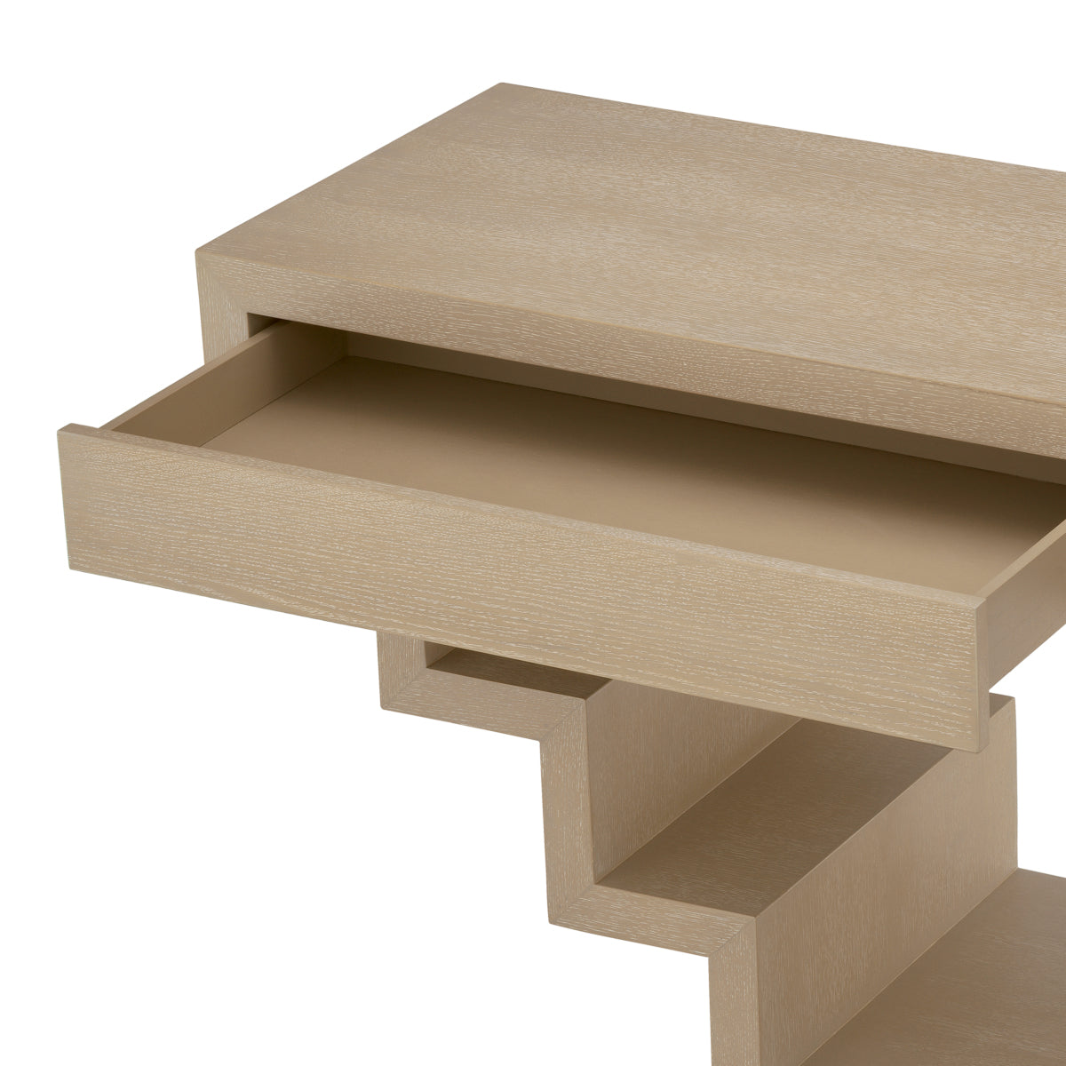 Oak Geometrical Console Table Rialto | Eichholtz Miami