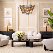 Glass Tiered Chandelier Toscano | Eichholtz Miami
