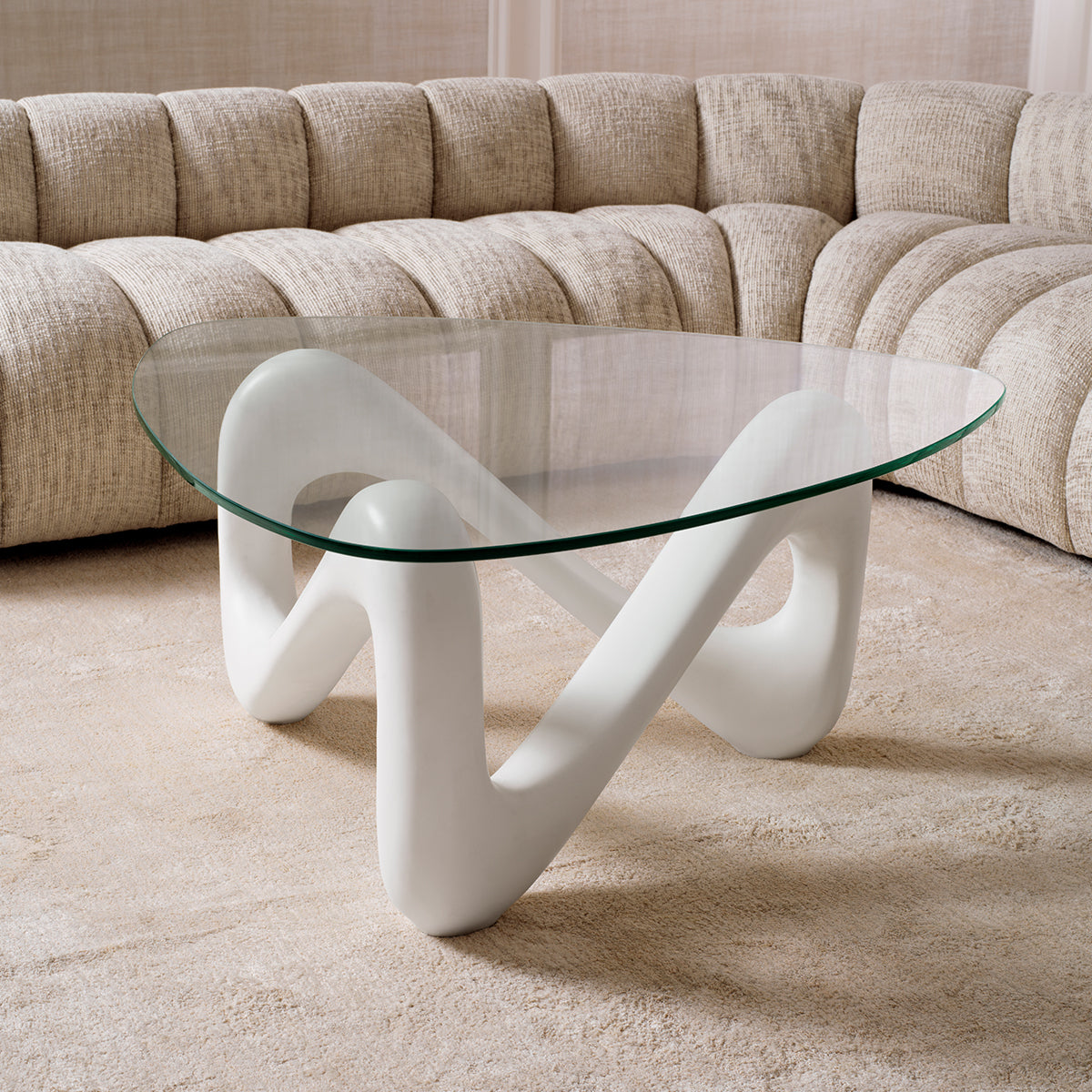 Off-White Sculptural Coffee Table Aventura | Eichholtz Miami