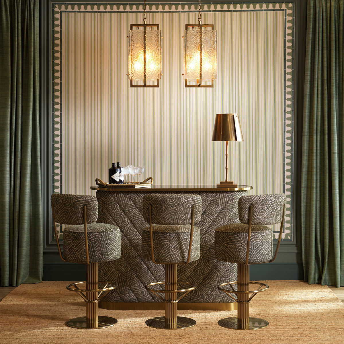 Gold Glass Pendant Light Solara | Eichholtz Miami