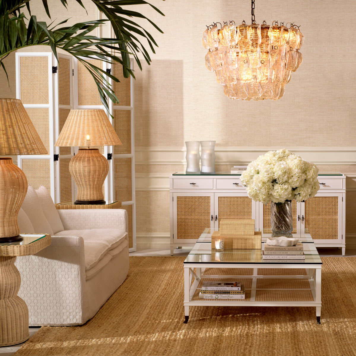 Tiered Glass Chandelier Solange | Eichholtz Miami