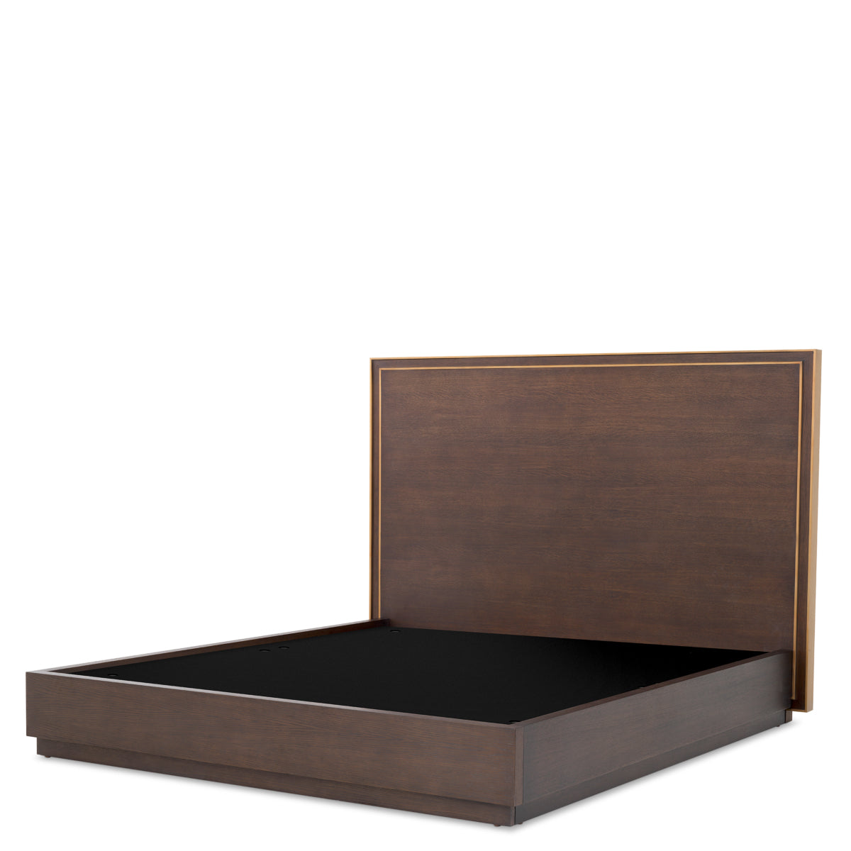 Brown Oak Bed Frame Camelot | Eichholtz Miami