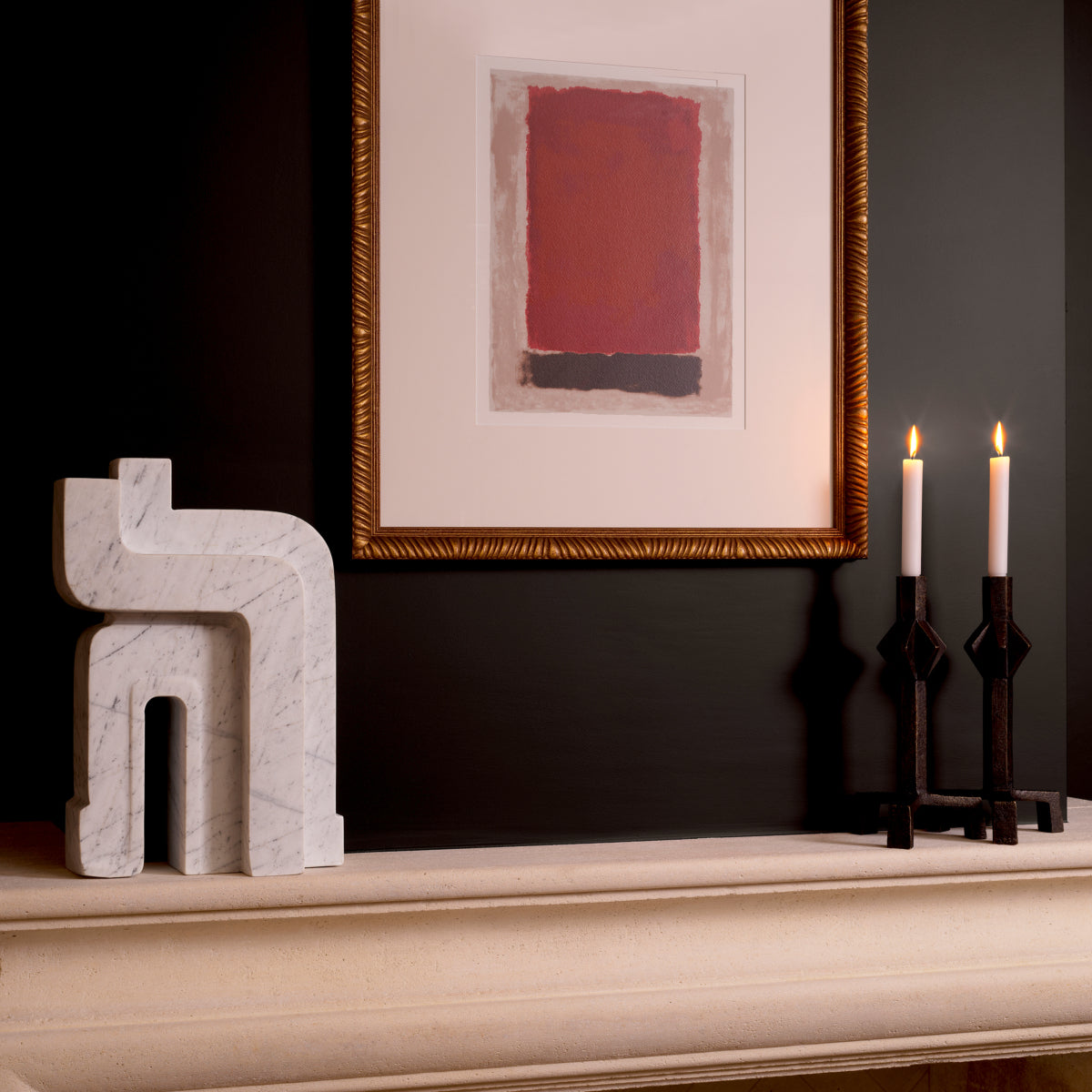 Gold-Framed Abstract Arts (2) Garnier | Eichholtz Miami