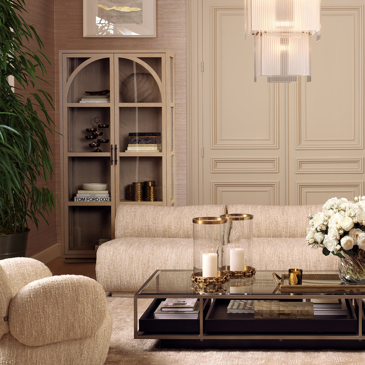 Vintage Brass 6-Bowl Stand Christine | Eichholtz Miami