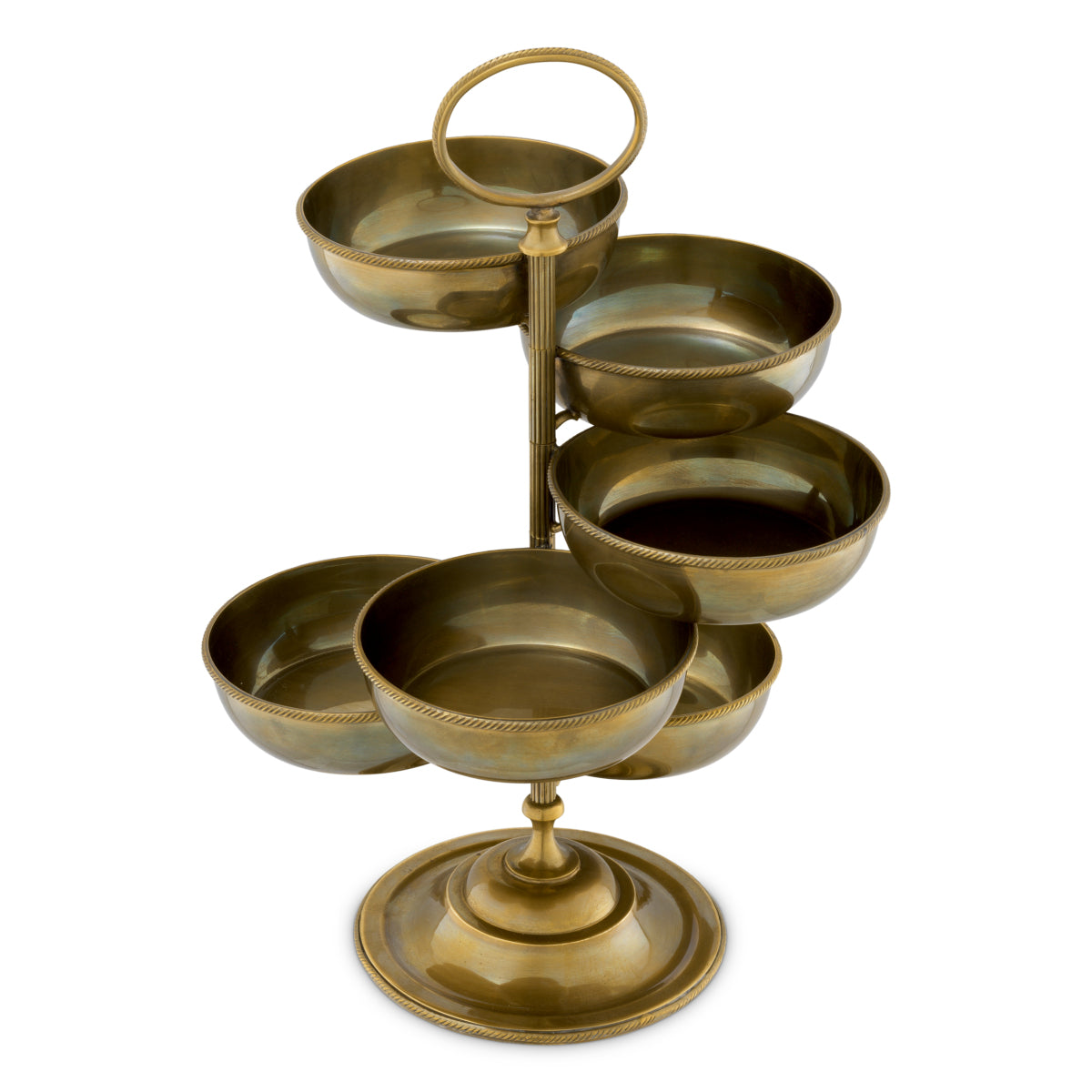 Vintage Brass 6-Bowl Stand Christine | Eichholtz Miami