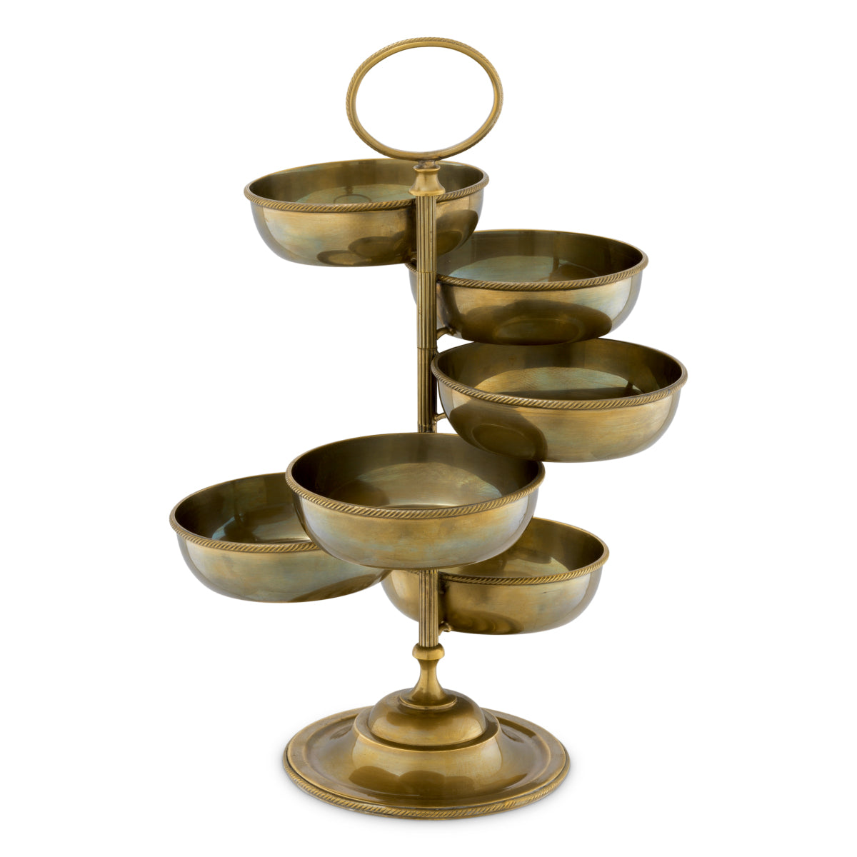 Vintage Brass 6-Bowl Stand Christine | Eichholtz Miami