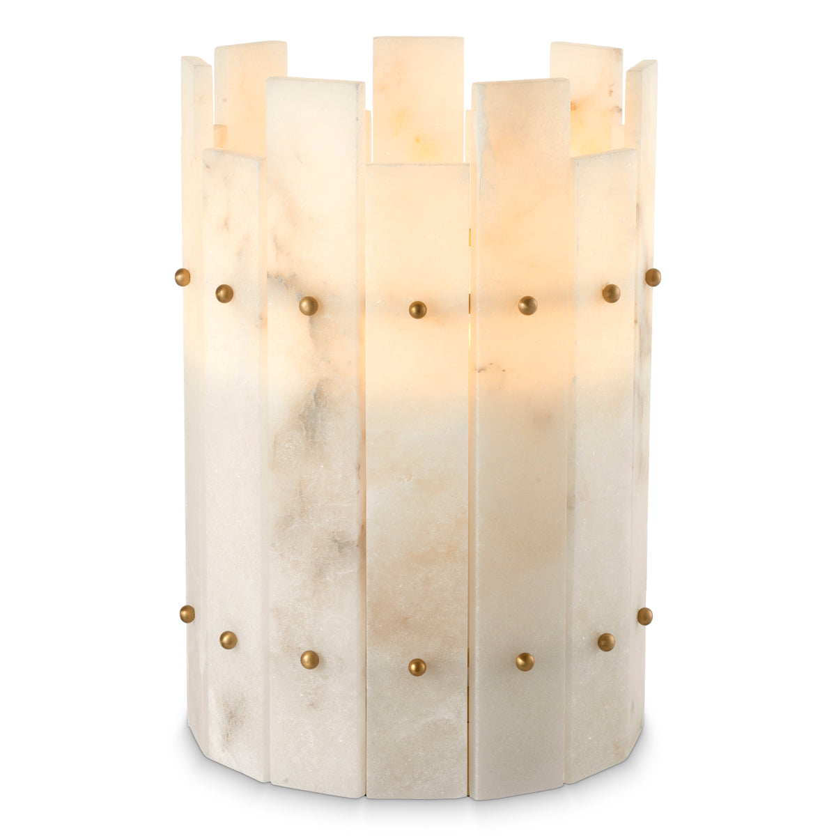 Alabaster Hurricane Candle Holder Ruby | Eichholtz Miami