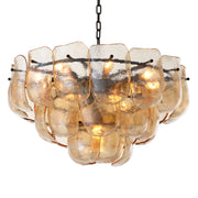 Thick Glass Metal Chandelier Gustave | Eichholtz Miami