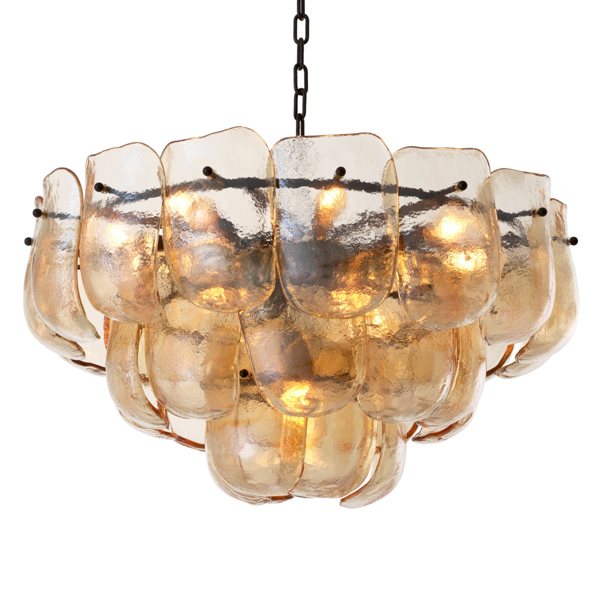 Thick Glass Metal Chandelier Gustave | Eichholtz Miami