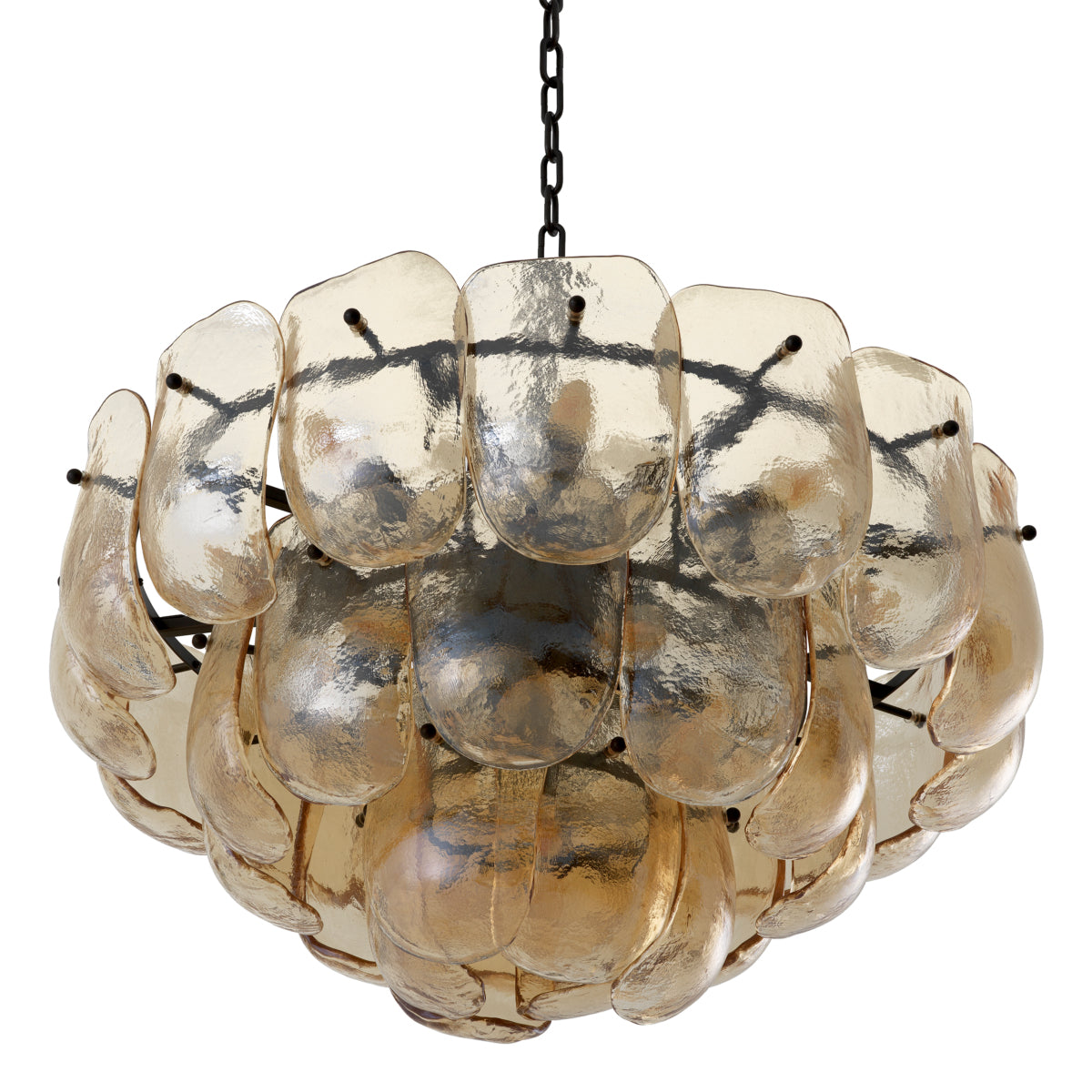 Thick Glass Metal Chandelier Gustave | Eichholtz Miami